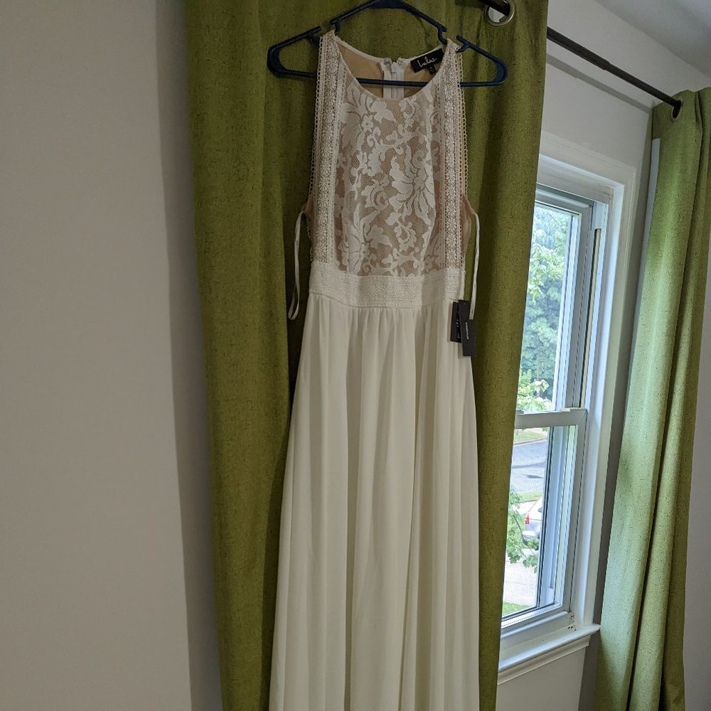 Forever and Always White Lace Maxi Dress